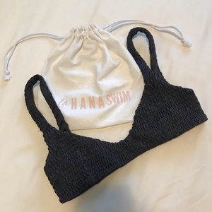 Swim - LAHANA SWIM- Azarha Metallic Grey Bikini Top Swim - LAHANA SWIM- Azarha Metallic Grey Bikini Top